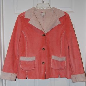 Faux fur suede-like jacket